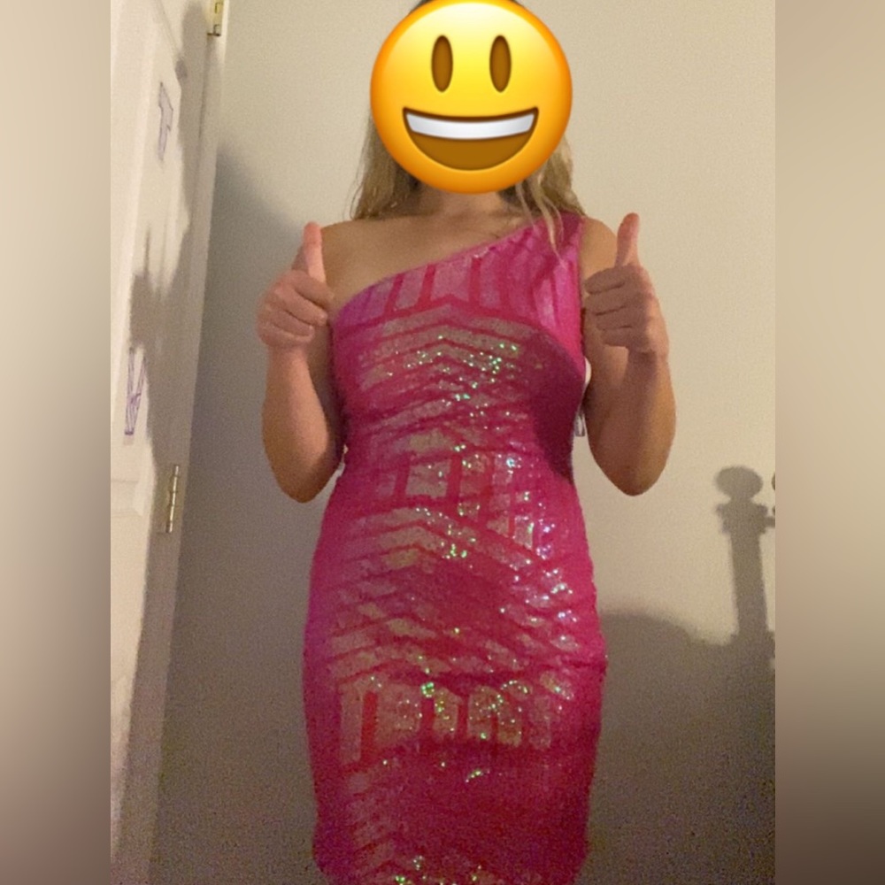 Sexy One Shoulder Sequence Mesh Sleeveless Short Homecoming Dress ⚡️✨